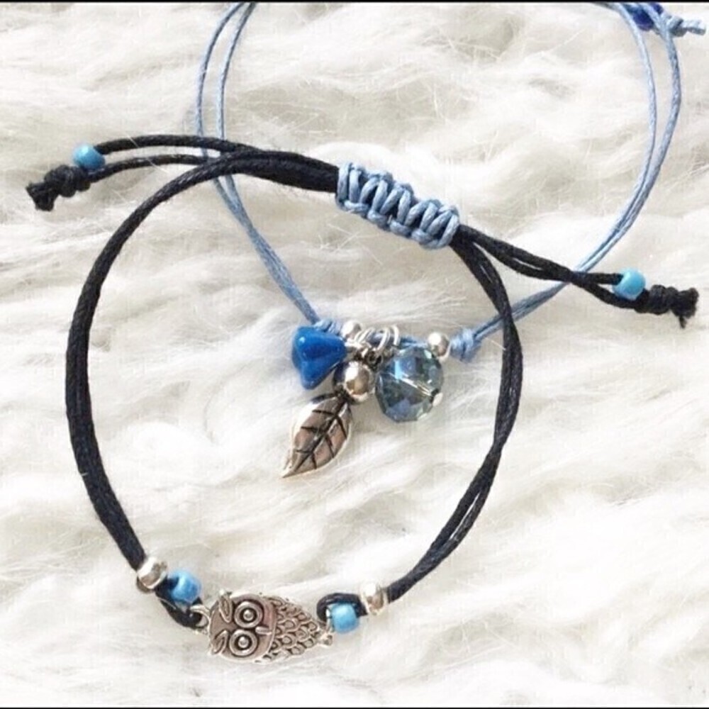 Cotton‎ Cord Friendship Bracelets Set of 2